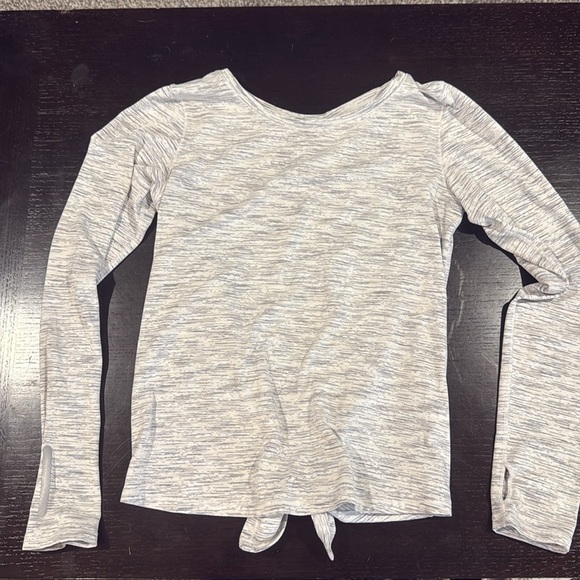 ZYIA Women's Heathered Gray Long Sleeve Sweatshirt XL active gym workout top - Picture 4 of 6